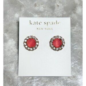 Kate Spade Secret Garden Pavé Stud Earrings in Pink - NWT